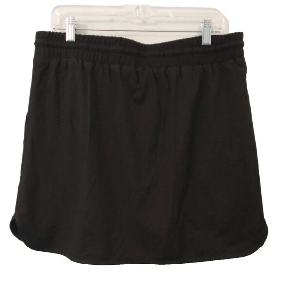 St. Johns Bay Skort Black Pockets Drawstring Elastic Waist Women's - Large - Picture 5 of 6